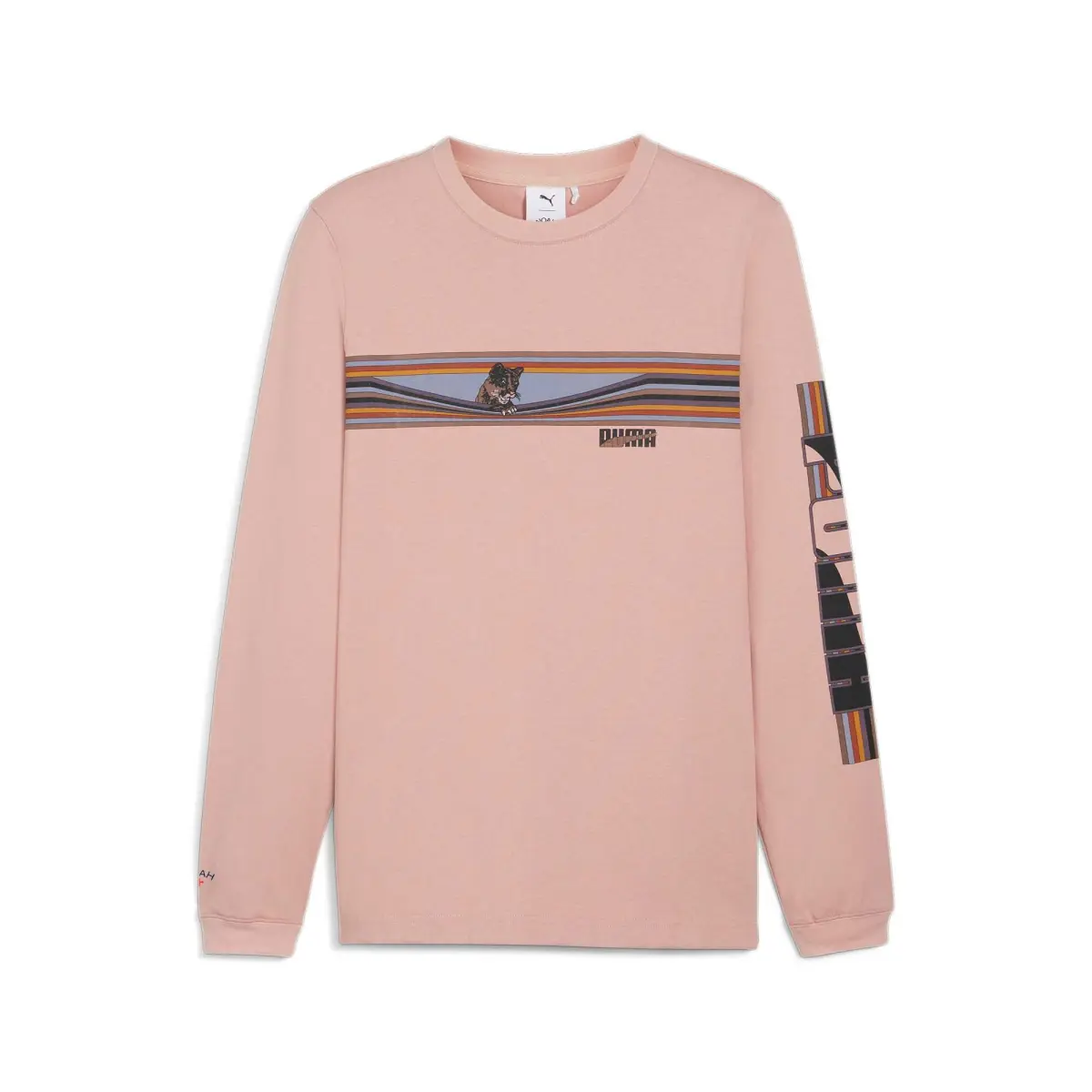 PUMA Sweatshirts Men's Pink-63 Crew Neck Moderate Straight Fit