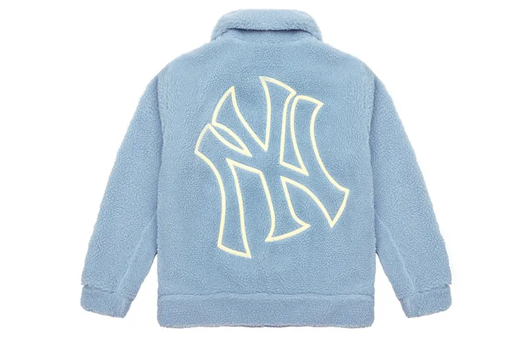 MLB Velvet Jackets Unisex Light Blue Lapel Moderate