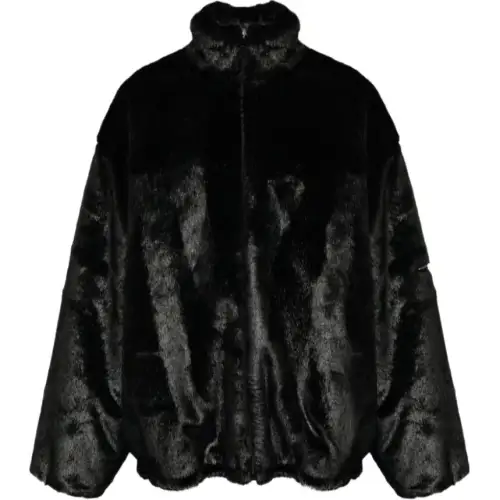 Balenciaga FW23 Velvet feel Coat Regular Fit Men's Black