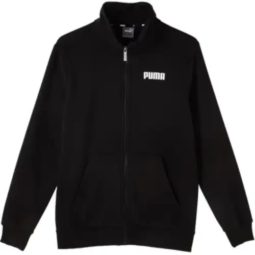 PUMA TEAMFINAL Letter Fashion Comfortable Warm Fleece Lined Zippers Jackets & Coats Men's Black