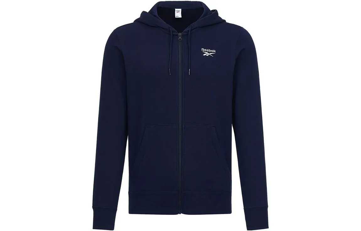 Reebok Jackets Men's Navy Blue Hooded (Non-detachable) Moderate Straight Fit