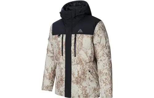 ANTA Variety Training Collection Down Jackets Men's Medium Khaki / Base Black Hooded Moderate Other