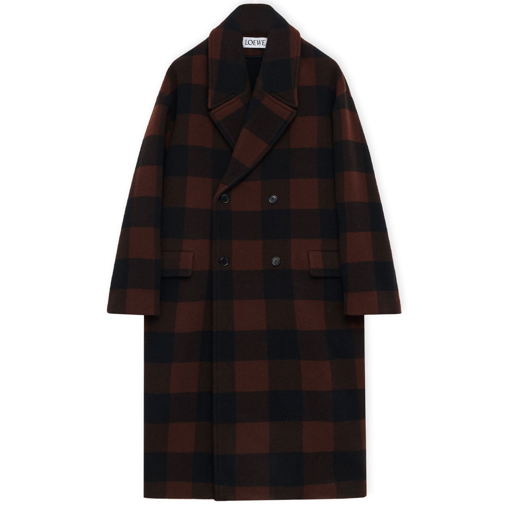 LOEWE FW23 Coat Men's Black Brown
