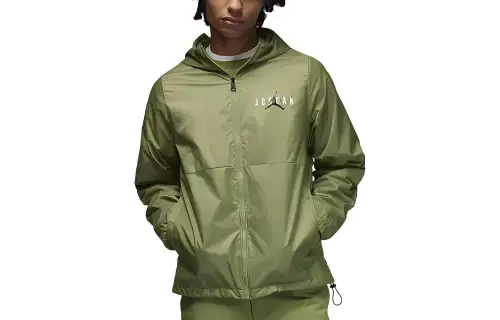 Jordan ESSENTIALS Jackets Men's Olive Green Hooded Moderate Other