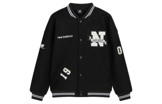 New Balance Baseball Jacket Spring Fall Unisex Black