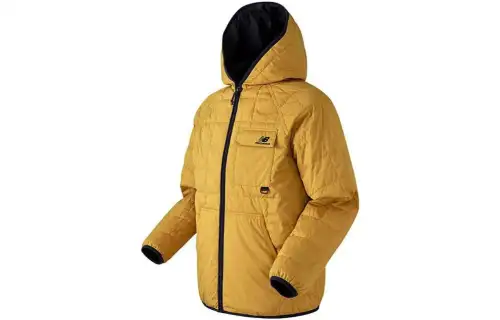 New Balance Down Jackets Men's Yellow Hooded Fleece Lined Other