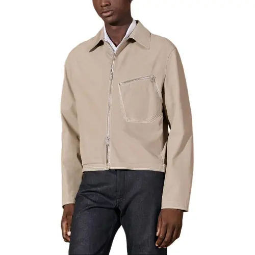 HERMES Jackets & Coats Men's Desert
