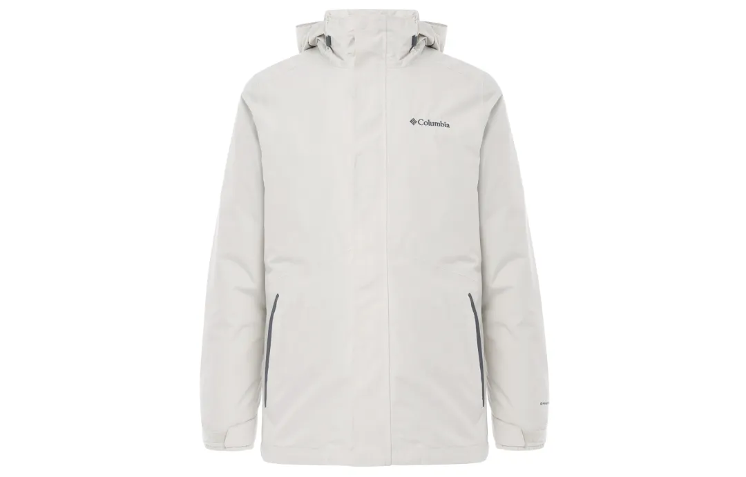 Columbia Hiking Waterproof And Windproof To Keep Warm Windbreaker Jacket Unisex Ecru