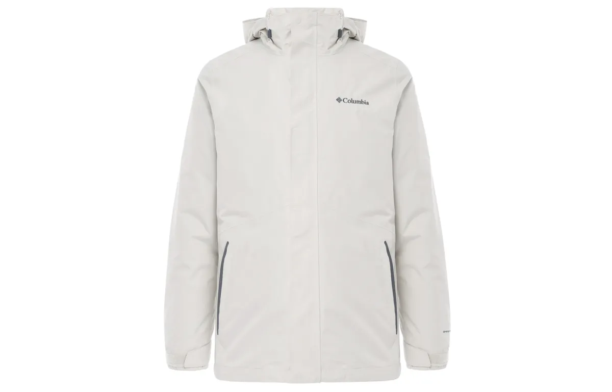 Columbia Hiking Waterproof And Windproof To Keep Warm Windbreaker Jacket Unisex Ecru