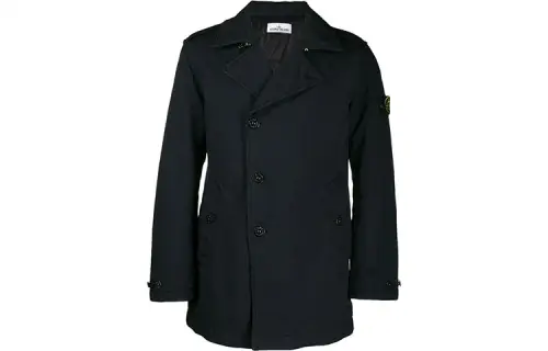 STONE ISLAND Coats Men's Black Lapel Moderate