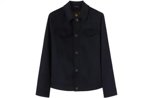Loro Piana Jackets Men's Marine Blue Lapel Moderate Other