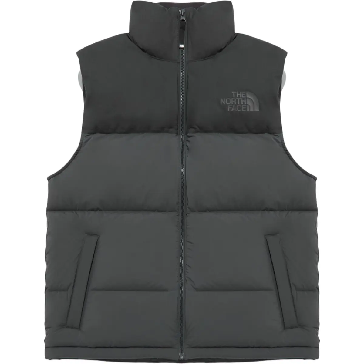 THE NORTH FACE THE NORTH FACE Apparel Collection Vests Men's Gray Stand Collar Other