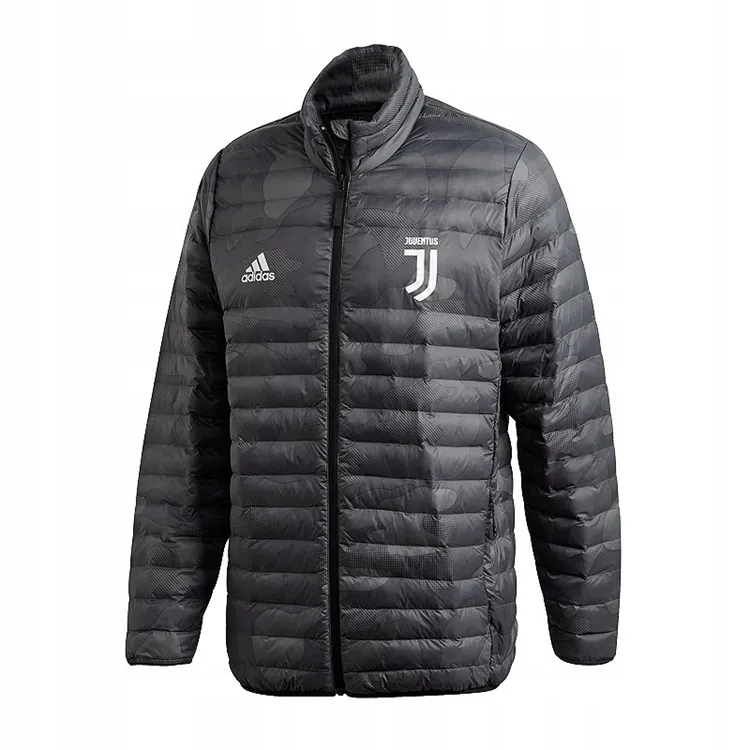 Adidas Puffer Jackets Men's Olive Brown Stand Collar Thin