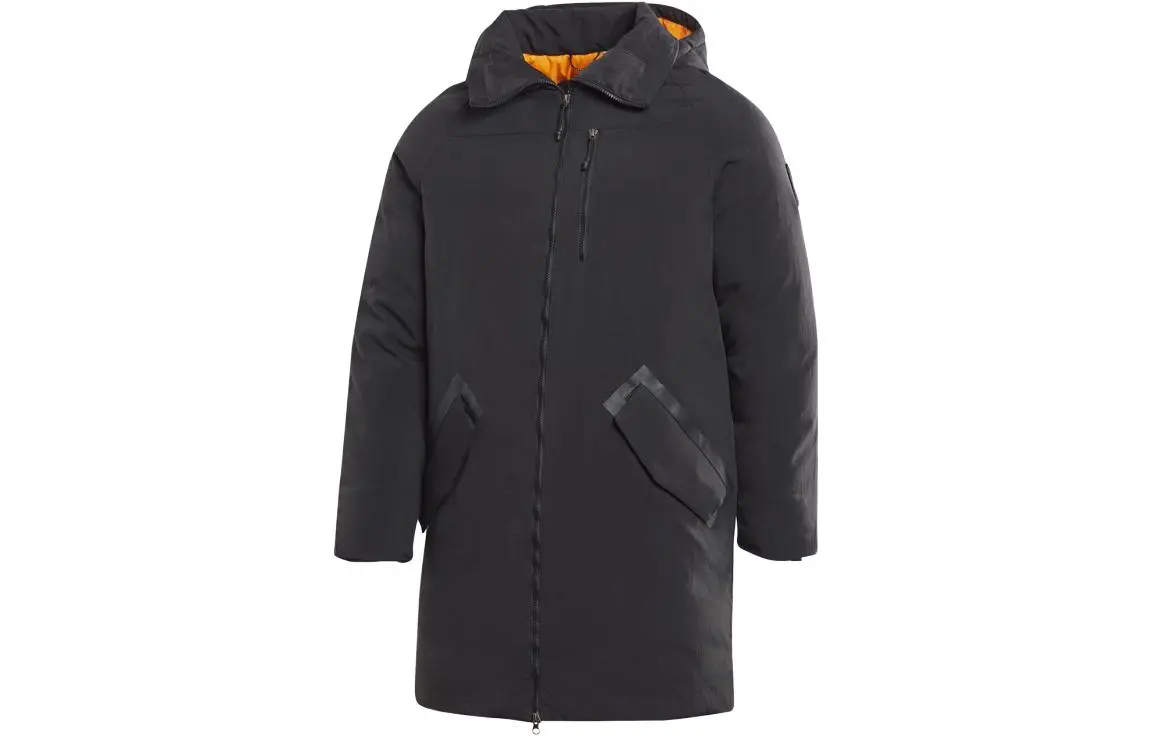 Reebok Down Jackets Men's Black Hooded Lightweight Down Jacket