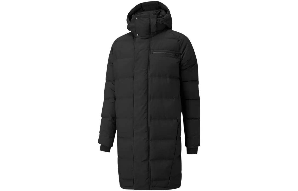 PUMA Down Jackets Men's Black Hooded Thickened Other