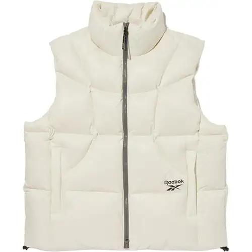 Reebok Vests Men's Ivory Stand Collar