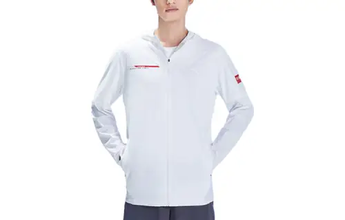 ANTA Variety Training Collection Sun Protection Clothing Men's White Hooded Moderate