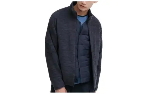 UNIQLO Jackets Unisex Dark Blue Stand Collar Moderate Other