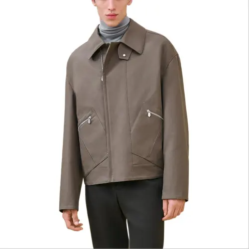 HERMES Jackets & Coats Men's Gray
