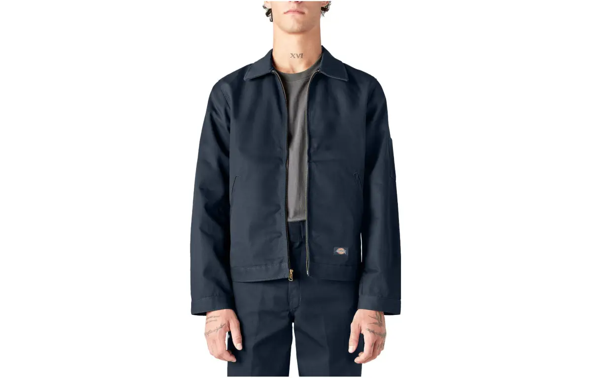 Dickies Jackets Men's Dark Marine Blue Lapel Moderate Other