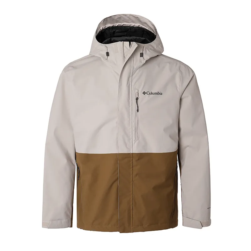 Columbia Hiking Waterproof, Windproof, Abrasion Resistant, Thermal Windbreaker Jacket Men's Brown