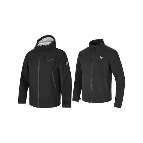 Skechers Waterproof, Windproof, Thermal, Water Repellent Windbreaker Jacket Men's Carbon Black