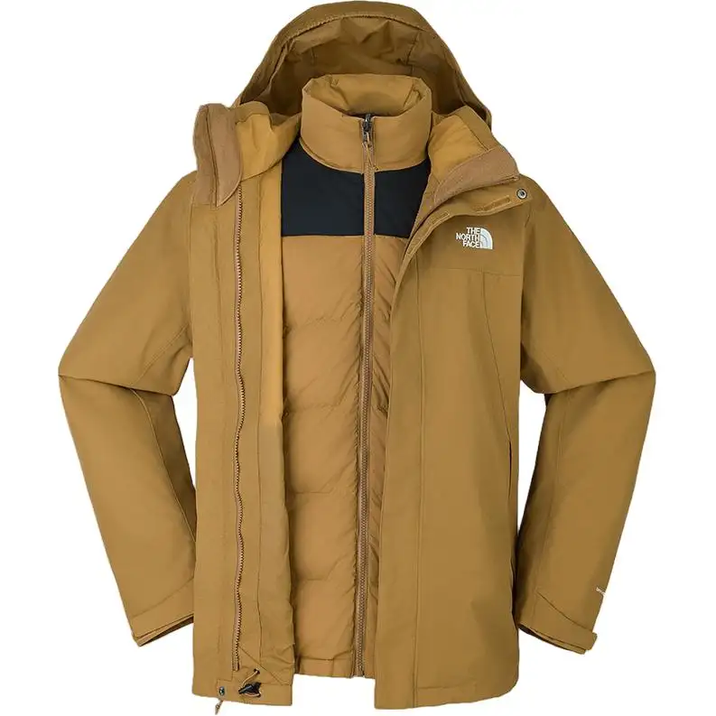 THE NORTH FACE Urban Exploration Waterproof And Windproof To Keep Warm Windbreaker Jacket Unisex Two Piece Set Brown