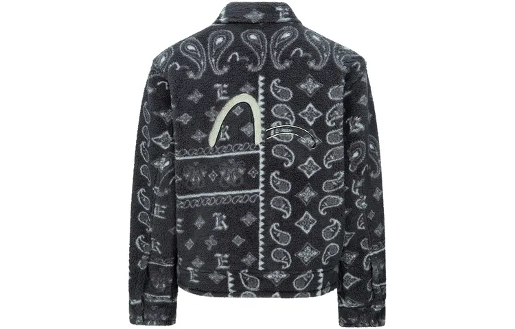 EVISU Jackets Men's Charcoal Gray Lapel Moderate Other