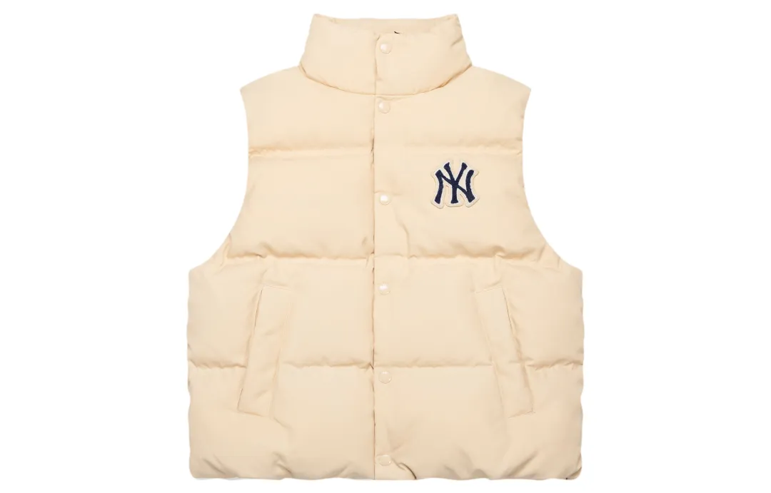 MLB Down Vest Unisex Light Sand Brown
