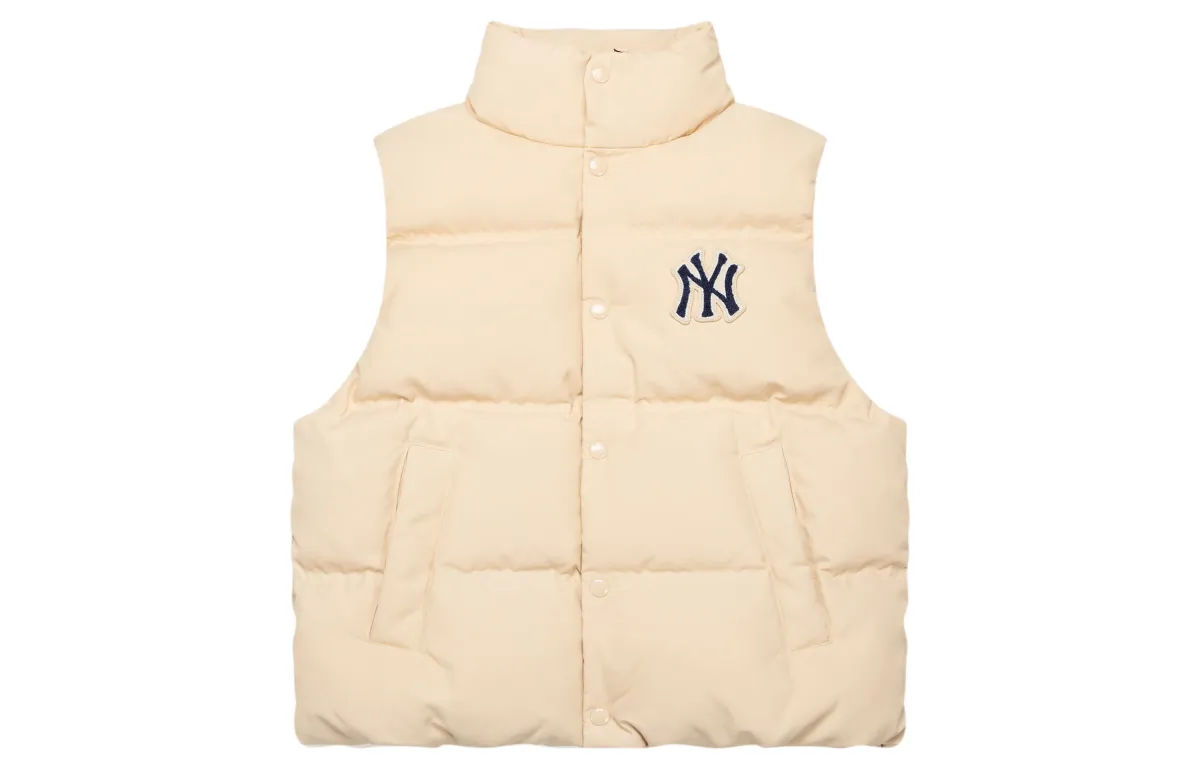 MLB Down Vest Unisex Light Sand Brown