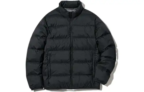 UNIQLO Down Jackets Men's Black Stand Collar Moderate Down Jacket
