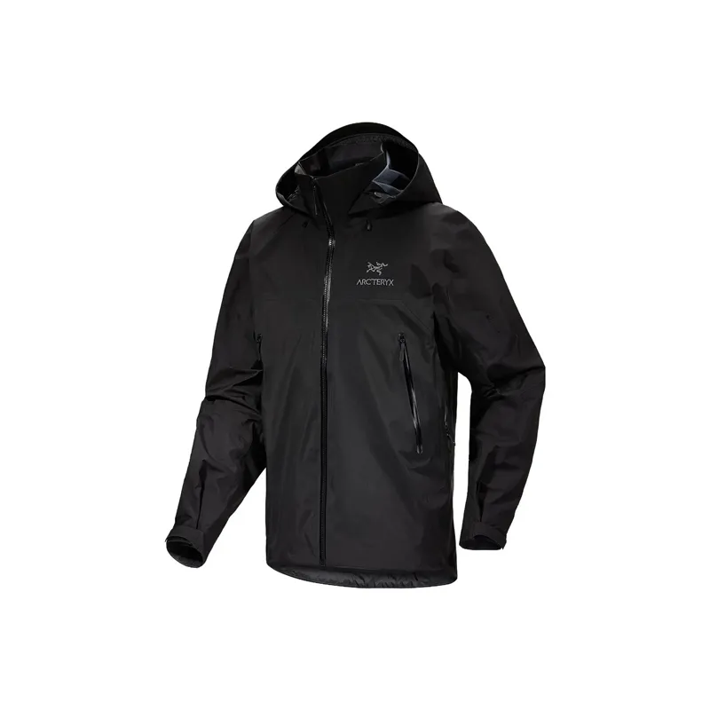 Arc'teryx BETA Outdoor Hiking Waterproof, Windproof, UV Protection, Abrasion Resistant Windbreaker Jacket Men's Black