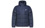 Nike Down Jackets Men's Blue Hooded Moderate