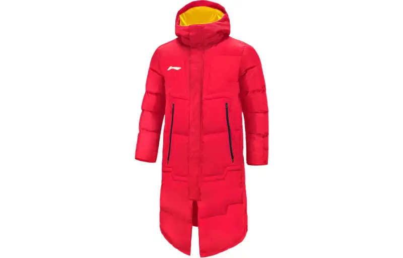 Li Ning Down Jackets Unisex Red Hooded Moderate Other