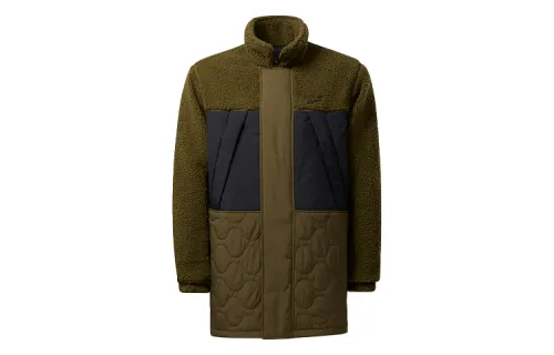 Reebok Puffer Jackets Unisex Green Stand Collar Moderate