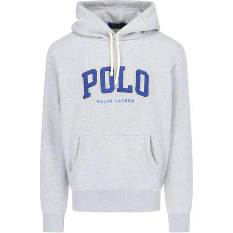 Polo Ralph Lauren Logo Flocked Drawstring Hoodie