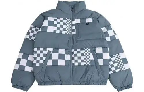Vans Down Jackets Unisex Blue Stand Collar Moderate Down Jacket