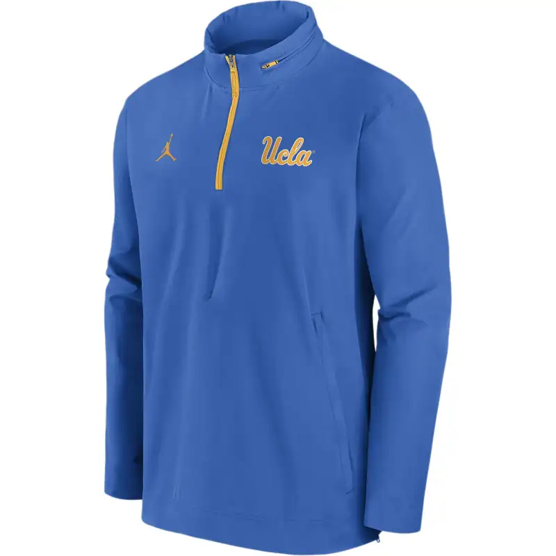 JORDAN Ucla Bruins Sideline Coach Men's Nike College 1/2-Zip Hooded Jacket