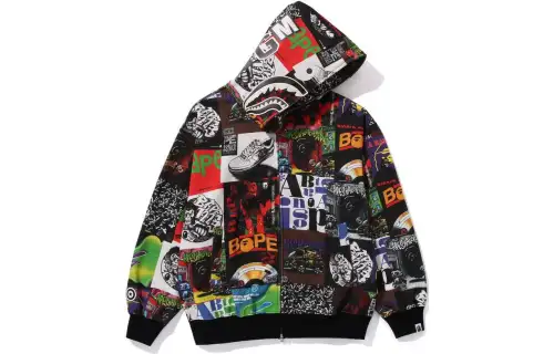 Bape Album Monogram Shark Hoodie