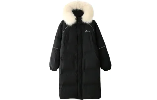 ER Down Jackets Unisex Fur Collar Thickened