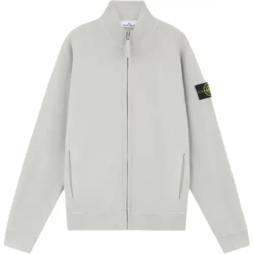 STONE ISLAND Logo Patch Zip-Up Sweatshirt