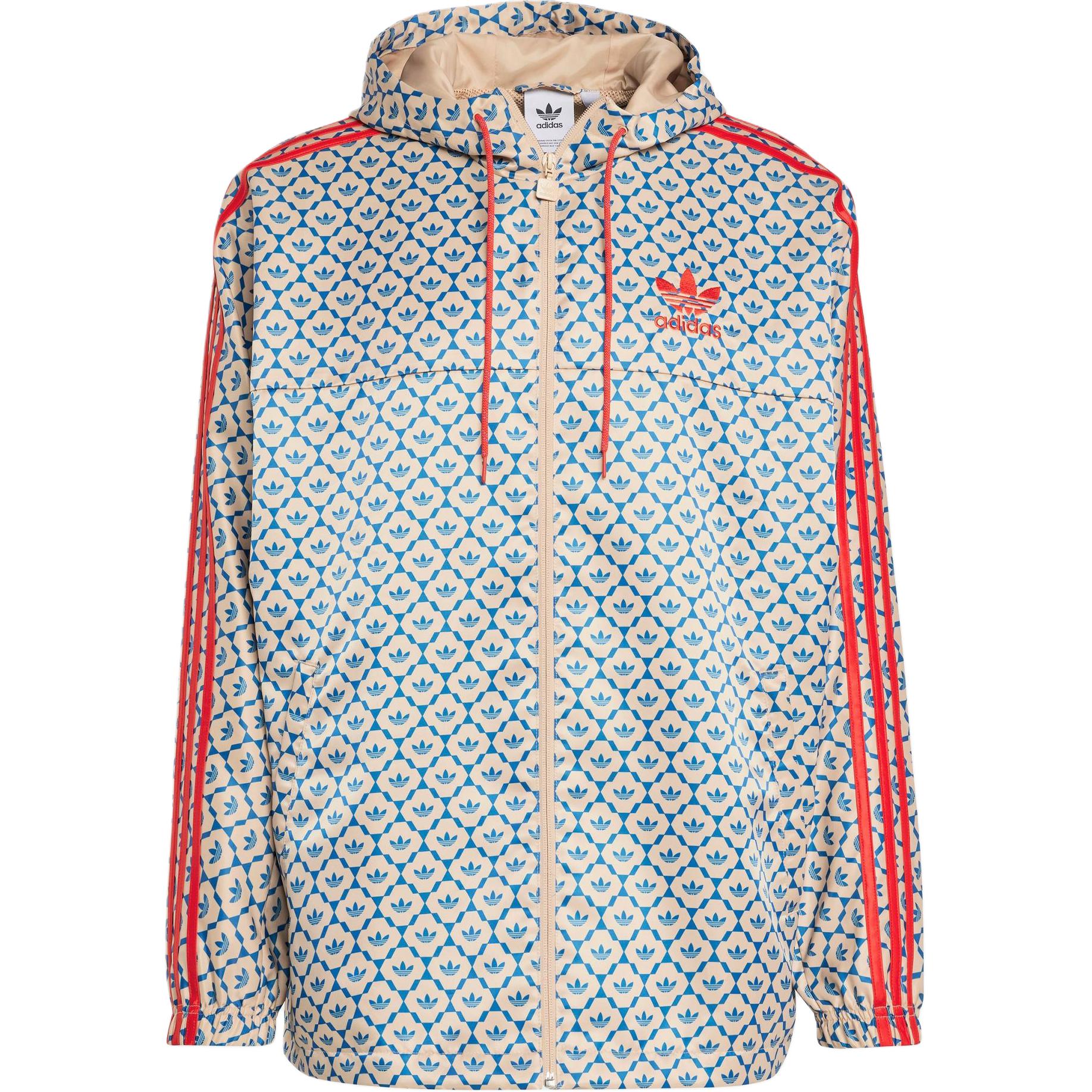 Adidas Originals Wursbreaker Series Series серия оборудования для футбольного стиля винтаж для отдыха виды спорта капюшон длинный рукав жакет мужской стиль магия светло коричневый