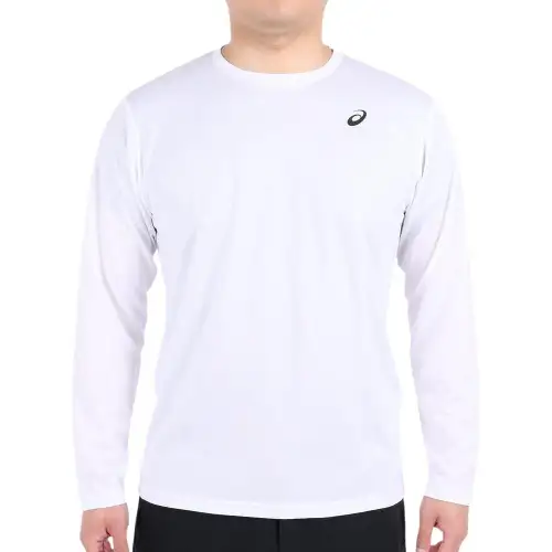 ASICS T Shirts Men's White Crew Neck
