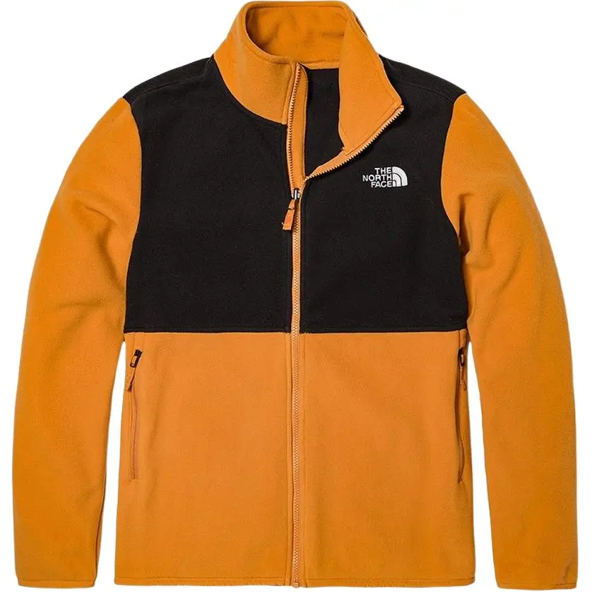 THE NORTH FACE Velvet Jackets Men's Yellow Stand Collar Moderate Straight Fit