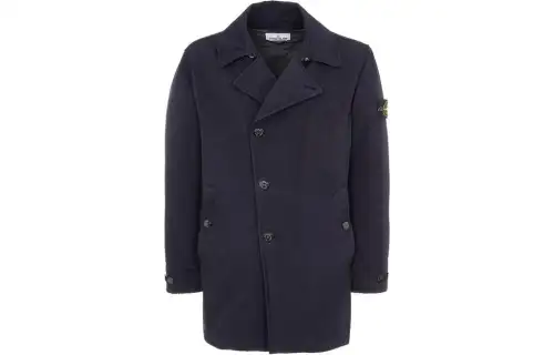 STONE ISLAND Coats Men's Blue Lapel Moderate