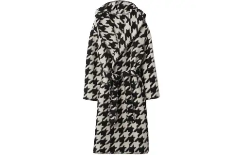 Burberry Coat Unisex Black White