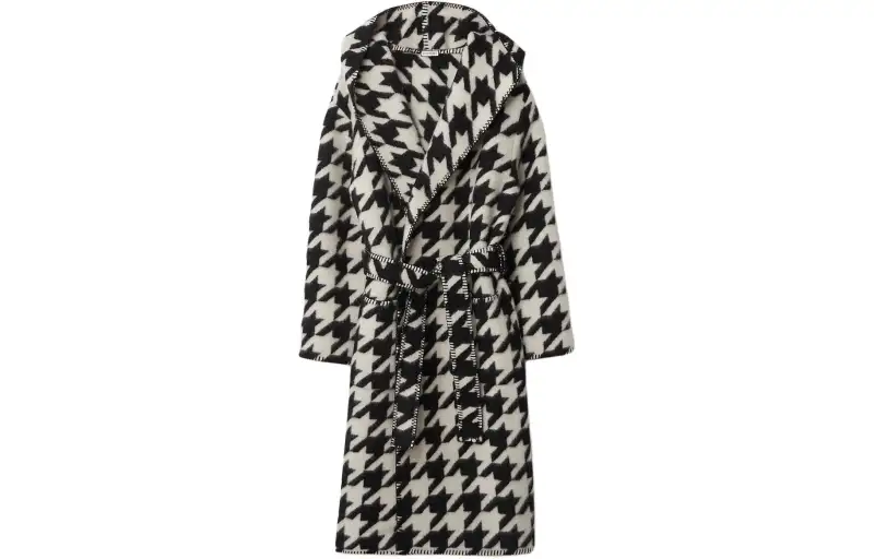 Burberry Coat Unisex Black White