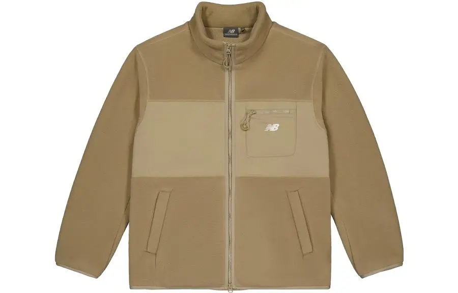 New Balance Jackets Men's Khaki Stand Collar Moderate Other