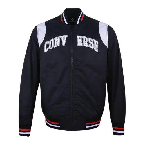 Converse Non Padded Baseball Bomber Jackets & Coats Men's Black