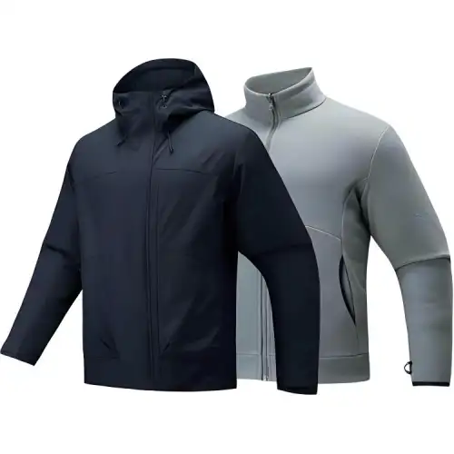 Anta Outdoor Collection Men's Outdoor Collection, Woven Water Repellent Sports Comfortable Fleece Lined Jacket Men's
